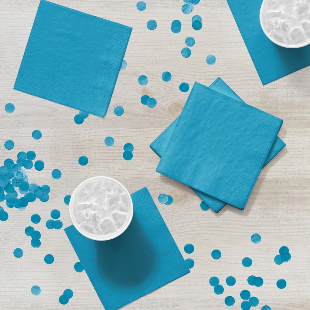 Bulk Bermuda Blue 2 Ply Beverage Napkins (600 per Case)