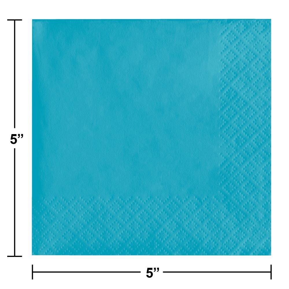 Bulk Bermuda Blue 2 Ply Beverage Napkins (600 per Case)