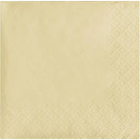 Bulk 500 pc Ivory Luncheon Napkins 3 ply  - Solid Color Party Tableware by Creative Converting