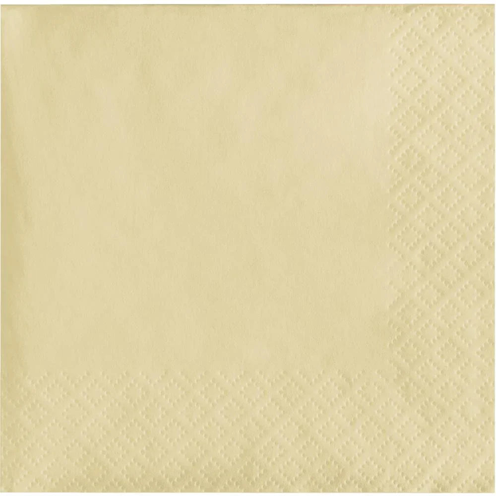Bulk 600 pc Ivory 2 Ply Luncheon Napkins  - Solid Color Party Tableware by Creative Converting