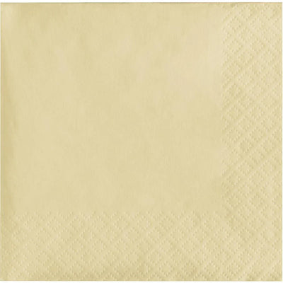 Bulk 600 pc Ivory 2 Ply Luncheon Napkins  - Solid Color Party Tableware by Creative Converting