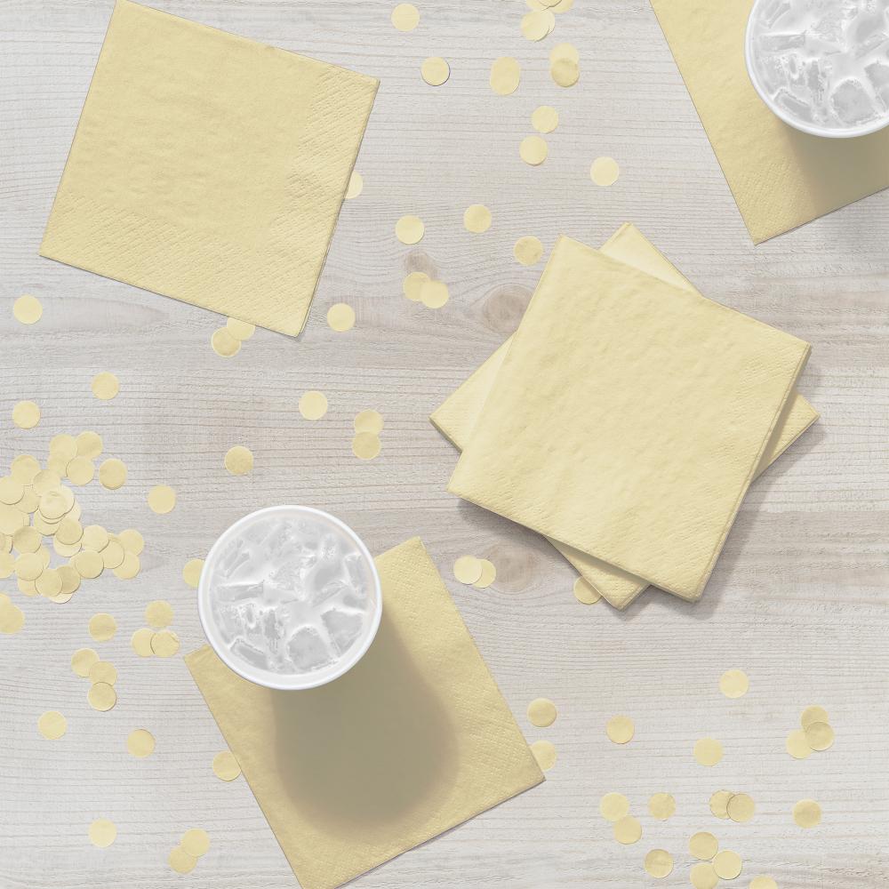 Bulk Ivory 2 ply Beverage Napkins (600 per Case)