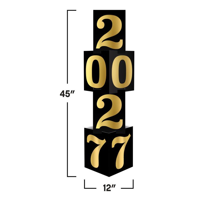 Foil 2027 Column Decoration - New Year's & Graduation Party