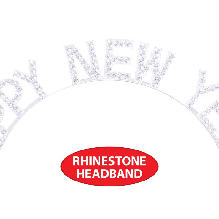 Rhinestone Happy New Year Headband