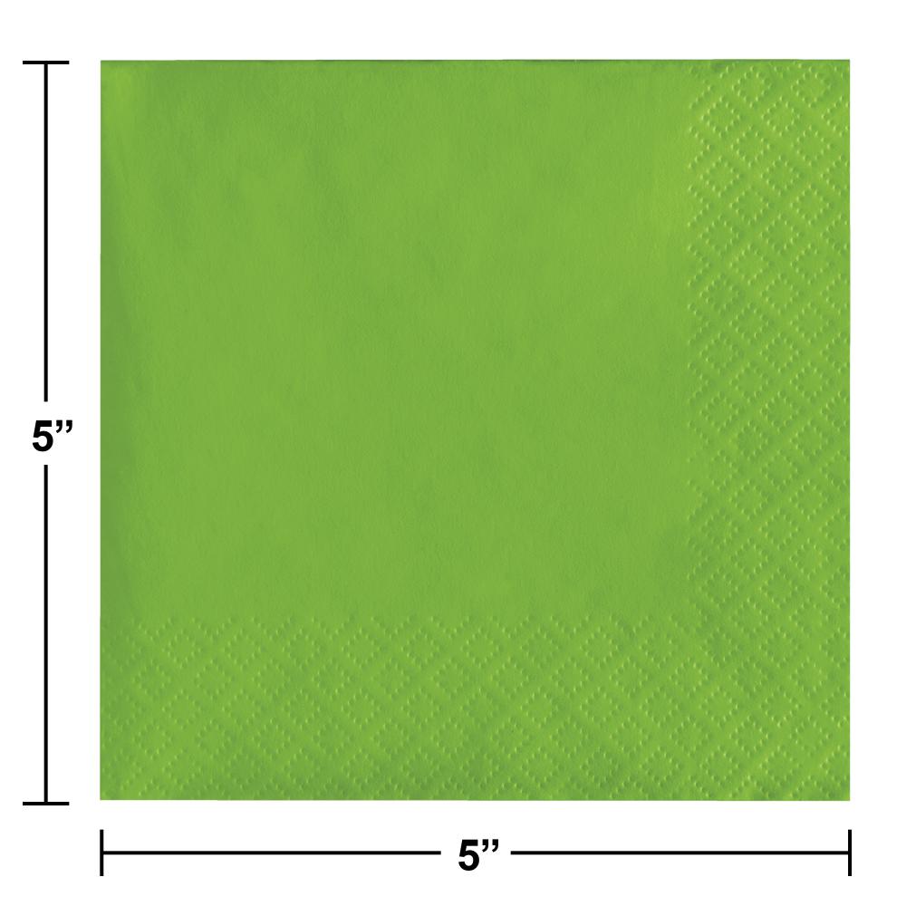 Bulk Fresh Lime 2 ply Beverage Napkins (600 per Case)