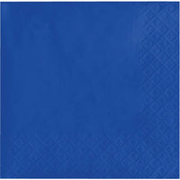 Bulk 500 pc Cobalt Blue Luncheon Napkins 3 ply  - Solid Color Party Tableware by Creative Converting