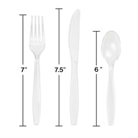 216ct Bulk Value Friendly Clear Assorted Plastic Cutlery