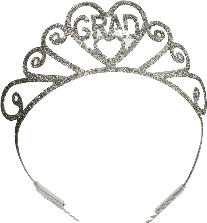 Glittered Metal Grad Graduation Party Tiara