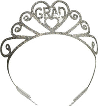 Glittered Metal Grad Graduation Party Tiara