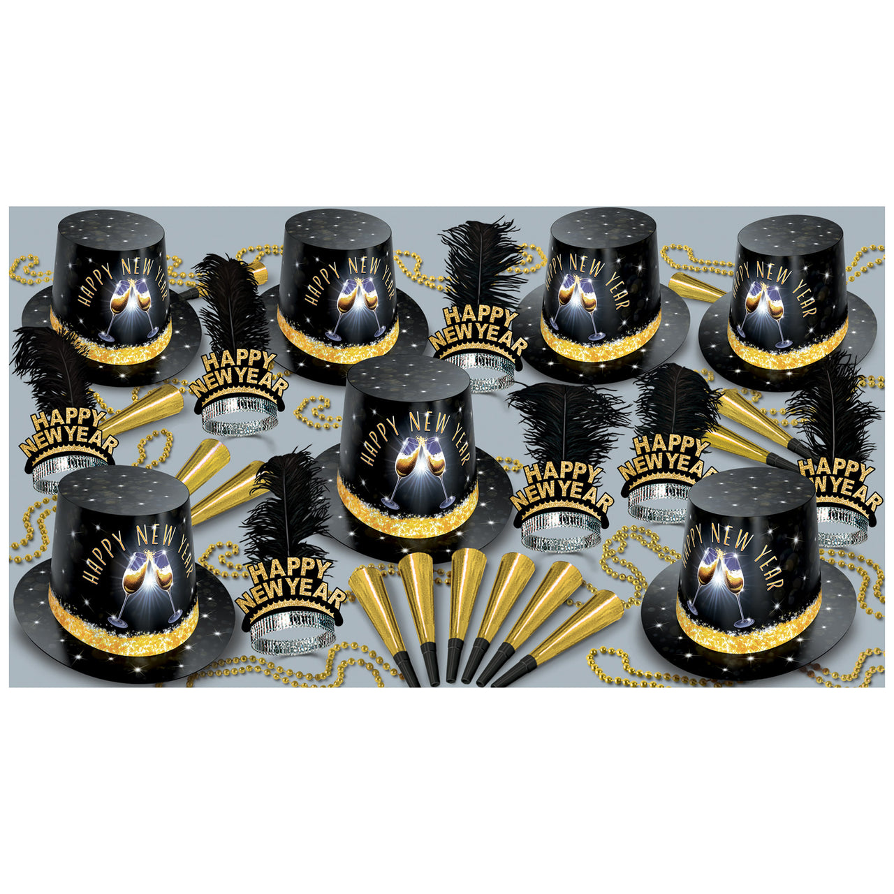 Champagne Toast Party Kit for 50, Party Party Kit, New Years