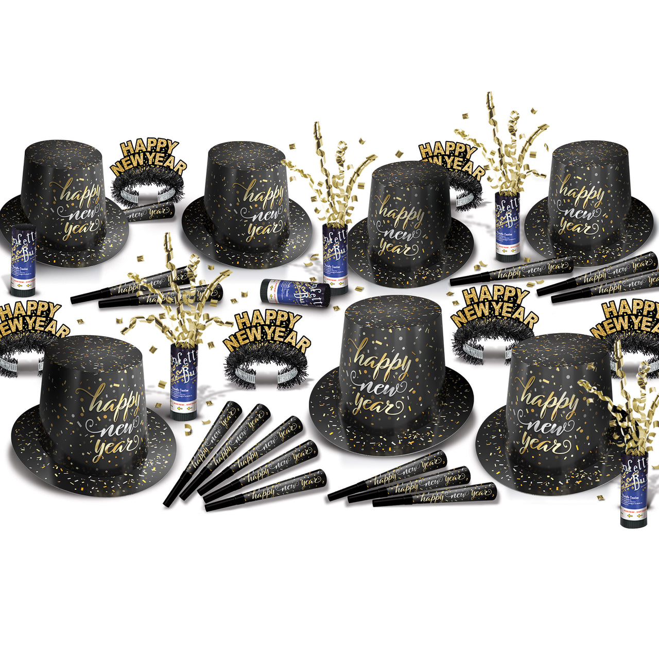 Confetti New Year Party Kit for 50, Party Party Kit, New Years