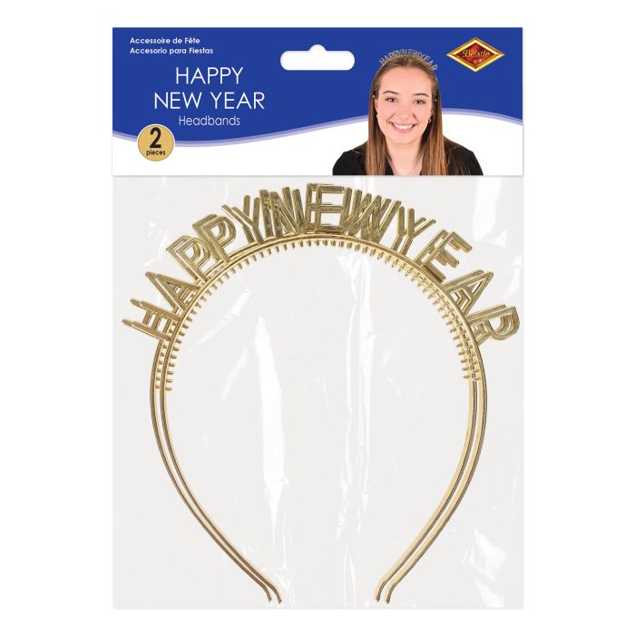 Gold Happy New Year Headbands