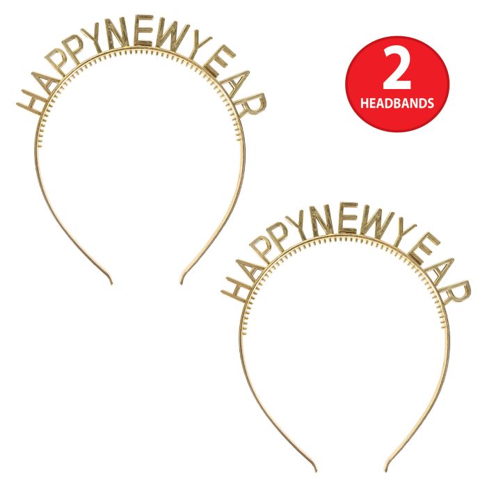 Gold Happy New Year Headbands