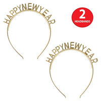 Gold Happy New Year Headbands
