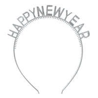 Silver Happy New Year Headbands (2 per package)