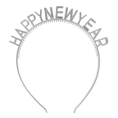 Silver Happy New Year Headbands (2 per package)