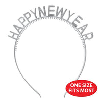 Silver Happy New Year Headbands