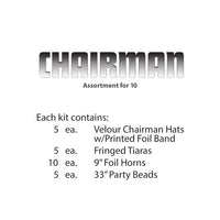New Year's Eve Chairman Party Kit for 10