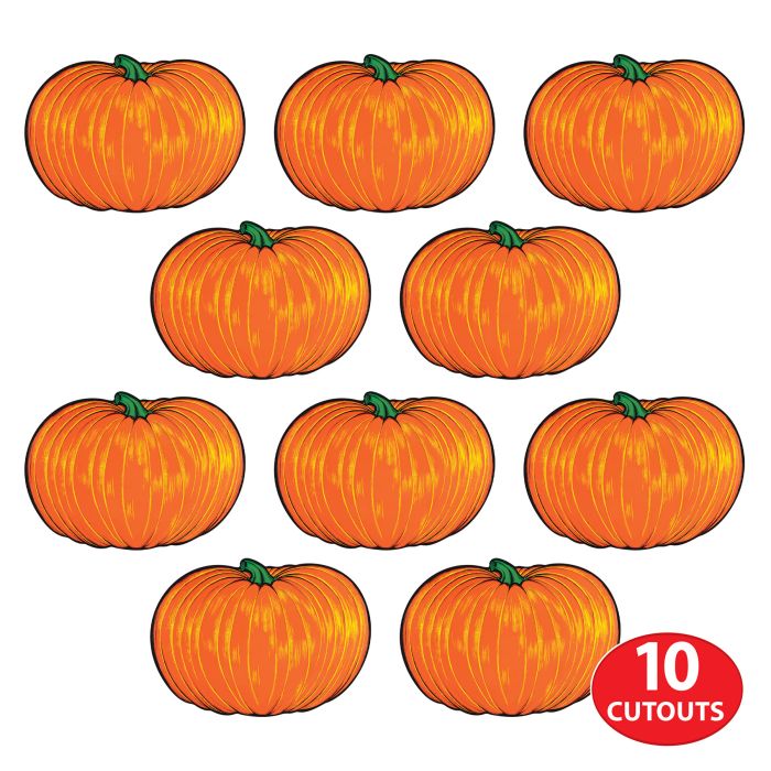 Mini Pumpkin Cutout Decorations (10 per package)