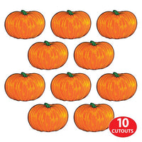 Mini Pumpkin Cutout Decorations (10 per package)