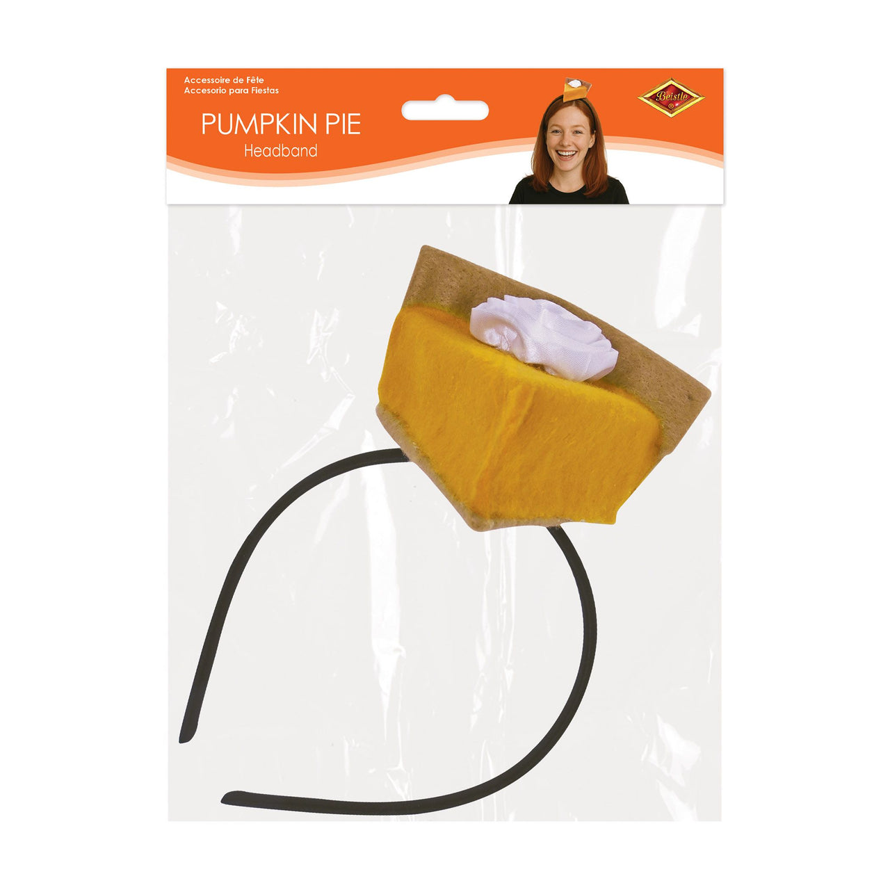 Festive Pumpkin Pie Headband - Thanksgiving & Fall Costume Accessory