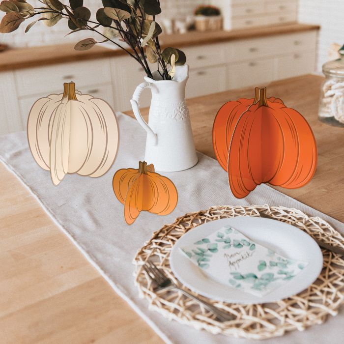 3-D Pumpkin Centerpieces (3 per package)