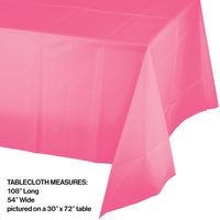 12ct Bulk Value Friendly Candy Pink Plastic Table Cover