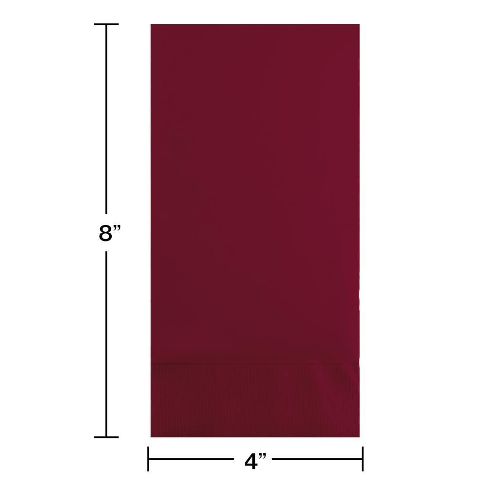 192ct Bulk Burgundy 3 Ply Guest Towels