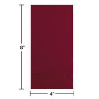 192ct Bulk Burgundy 3 Ply Guest Towels