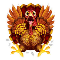 Crazy Turkey Car Cling - Thanksgiving Window Decoration