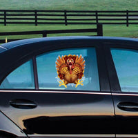 Crazy Turkey Car Cling - Thanksgiving Window Decoration