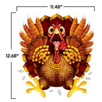Crazy Turkey Car Cling - Thanksgiving Window Decoration