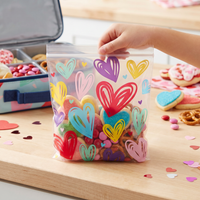 Multicolor Valentines Sandwich Bags w/ Zipper, (Case of 120)