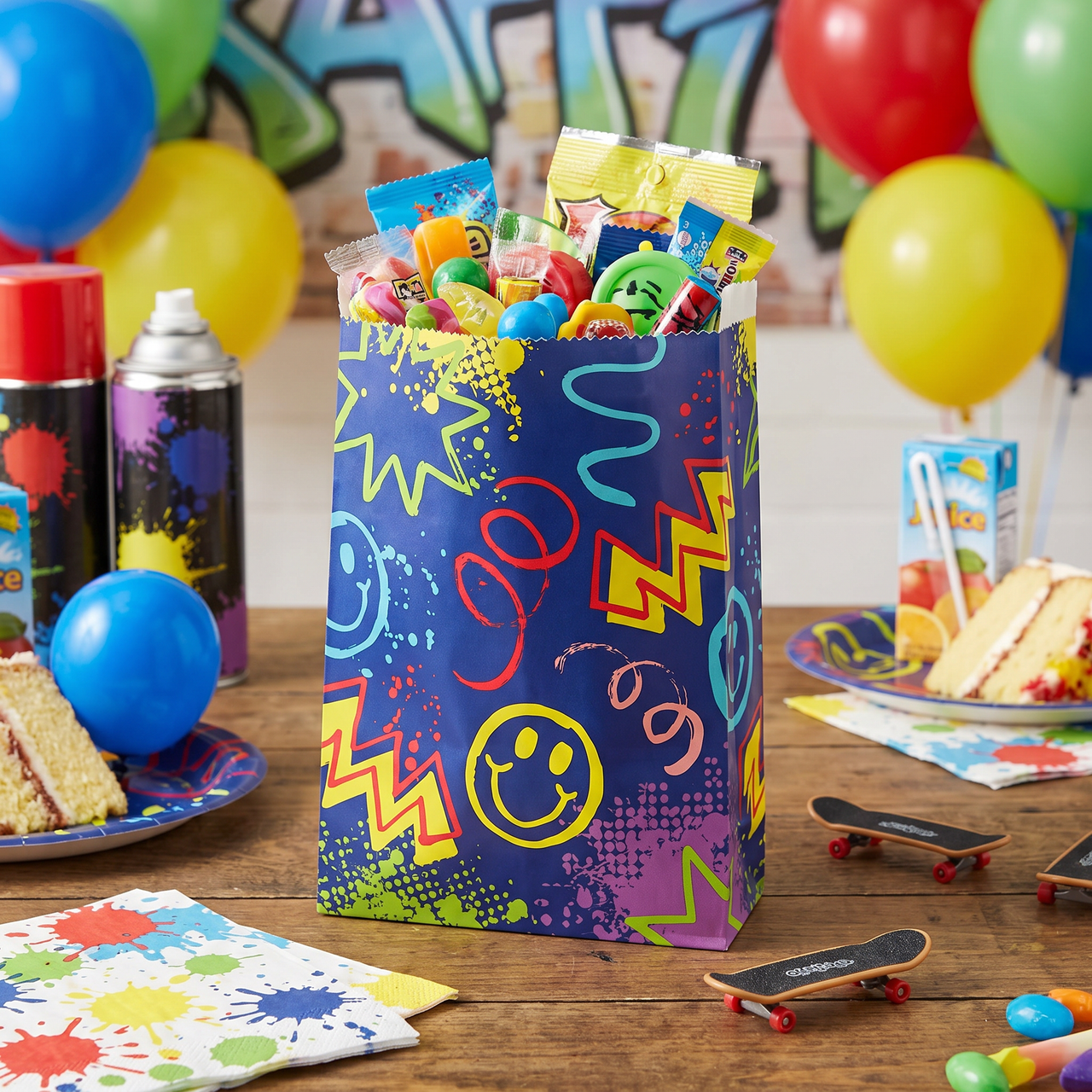 Graffiti Party Paper Treat Bag, Large (96 per Case)