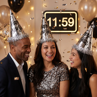 Silver Foil Party Hats (Case of 12)