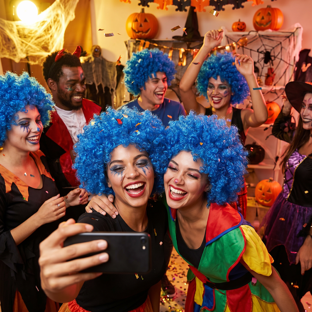 Blue Curly Wig - Fun Costume Accessory for Spirit & Halloween