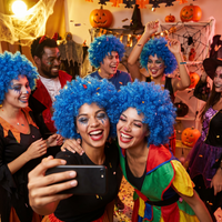 Blue Curly Wig - Fun Costume Accessory for Spirit & Halloween