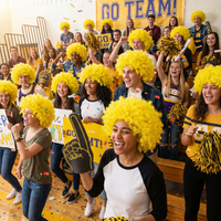 Vibrant Yellow Curly Wig - Spirit & School Event Accessory