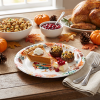 Tasteful Turkey Paper Dessert Plate (Case of 96)