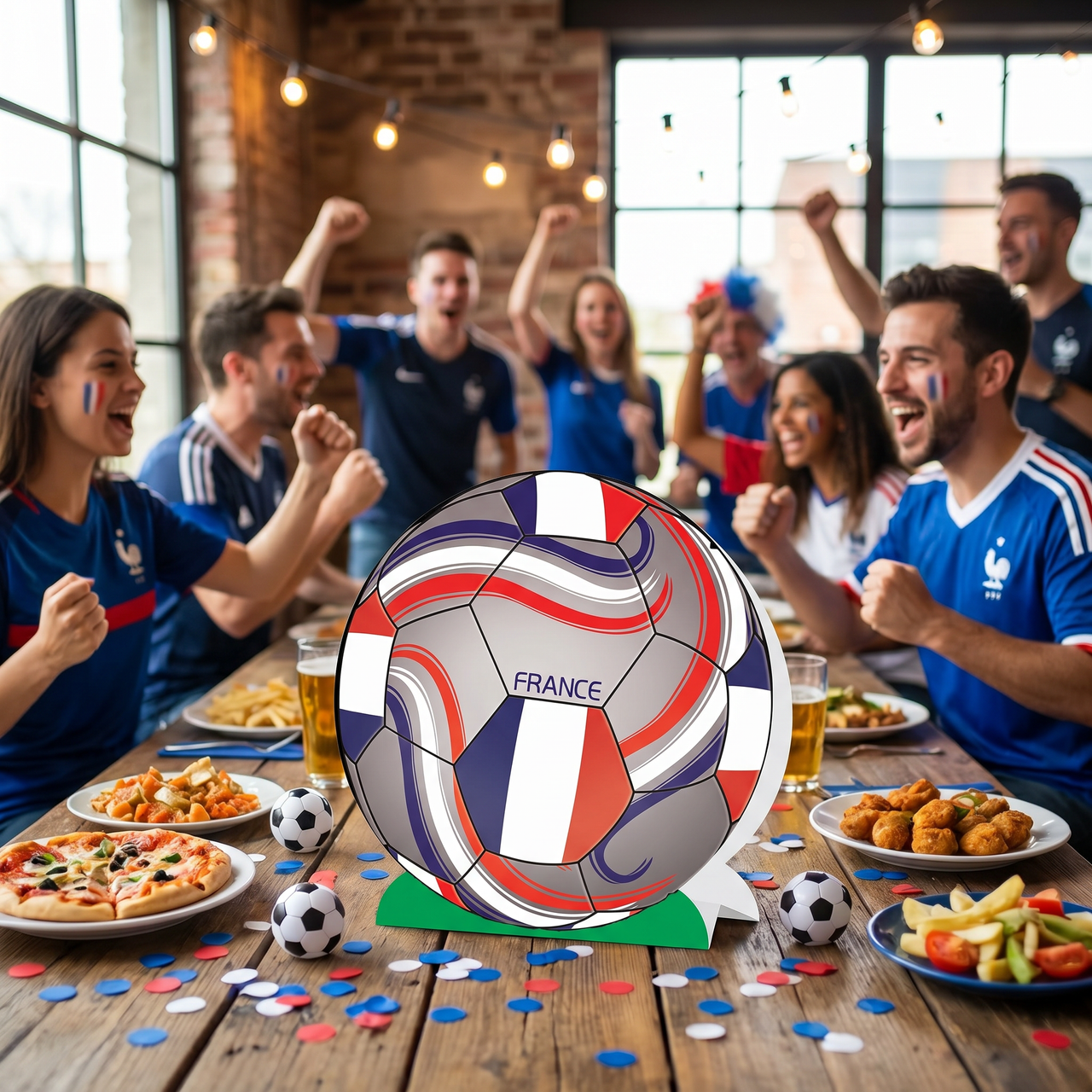 France Soccer 3D Centerpiece - 9.25 Inch Party Decoration
