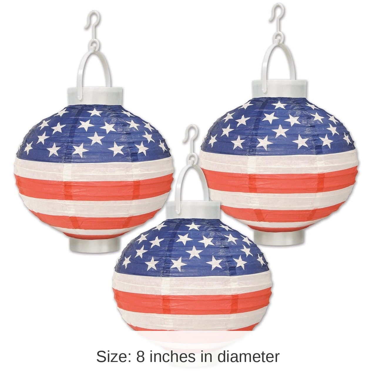 Light-Up Patriotic Party Paper Lanterns