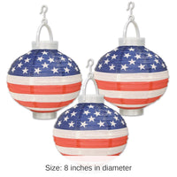 Light-Up Patriotic Party Paper Lanterns