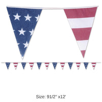 Americana Fabric Pennant Party Banner