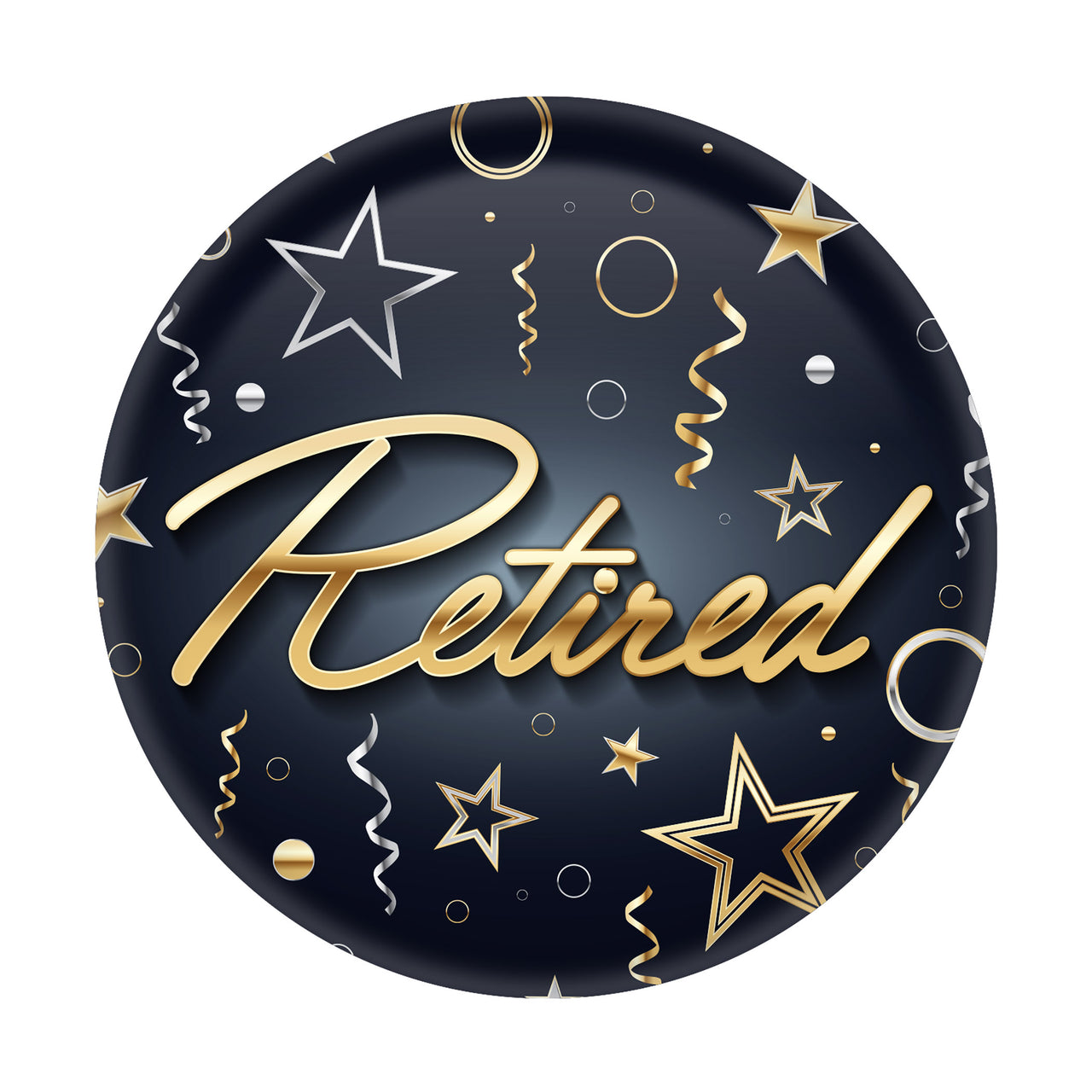 Retired Button, 2", Diploma Mill Awards, Retirement