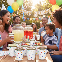 Birthday Confetti Hot/Cold Paper Cups 9oz. (96 per Case)