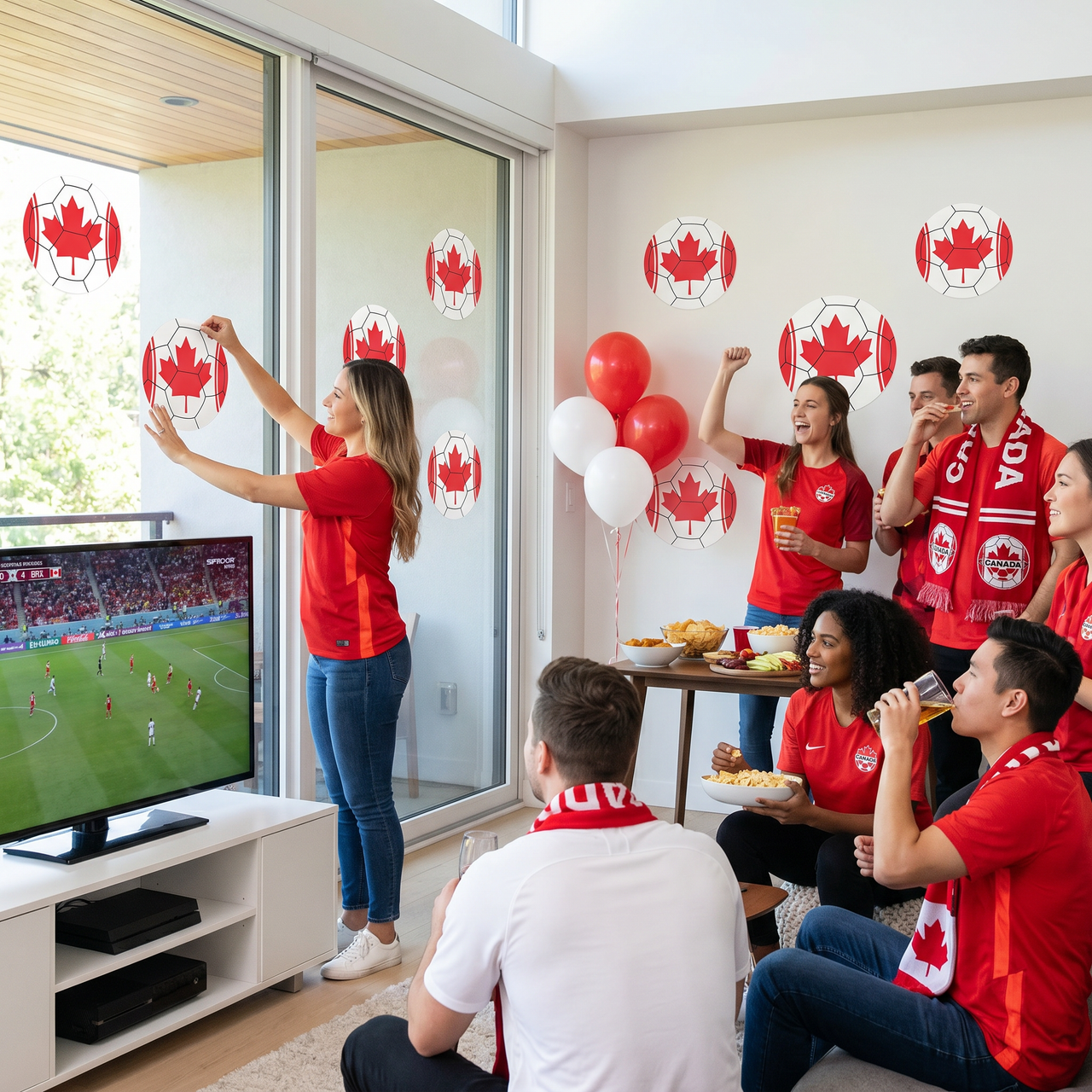 Canada Soccer Peel 'N Place Decal - 5.25" Sheet