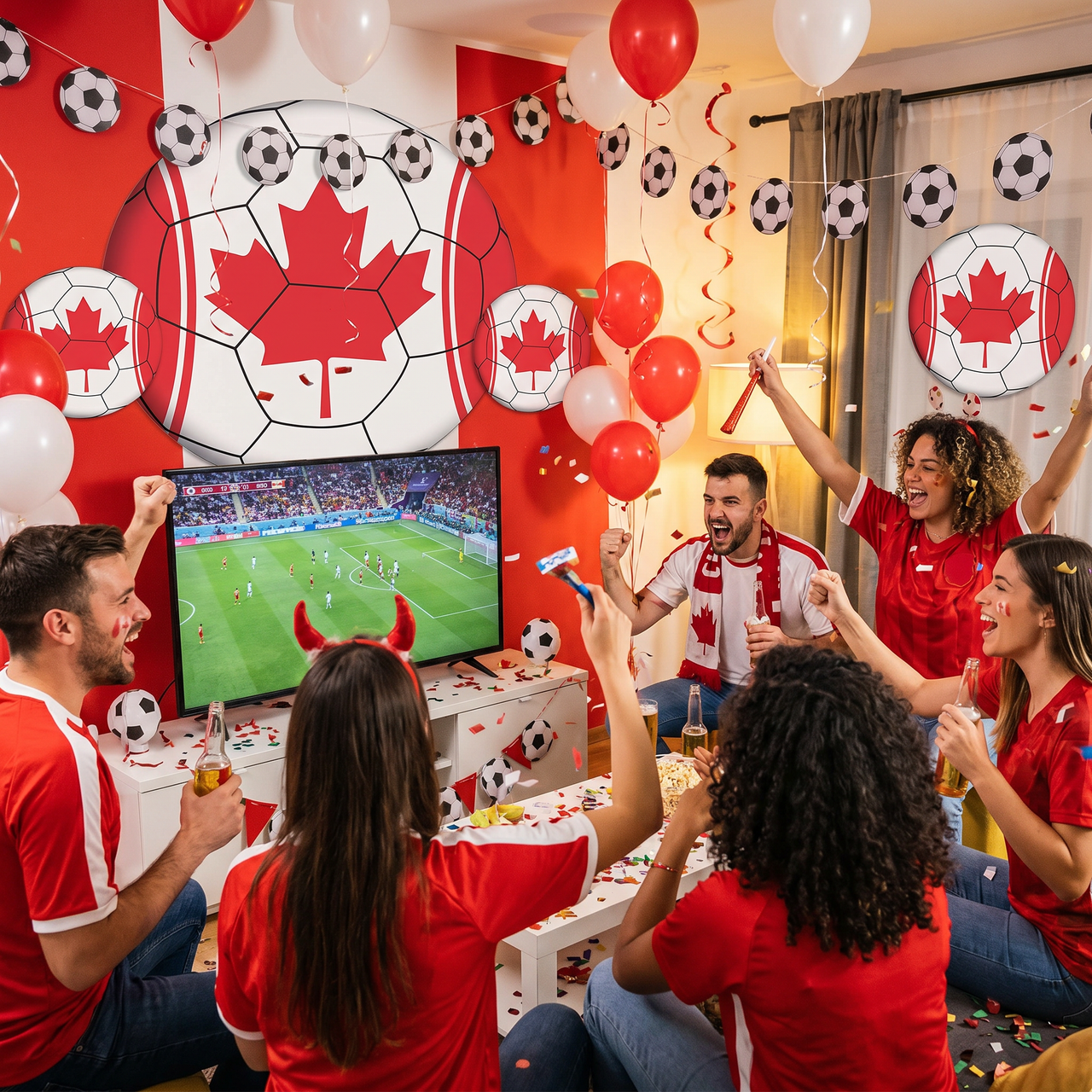 Canadian Soccer Cutout - 10" Double-Sided Decor