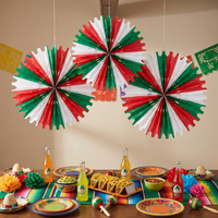 Fiesta Tissue Fan - red - white - green