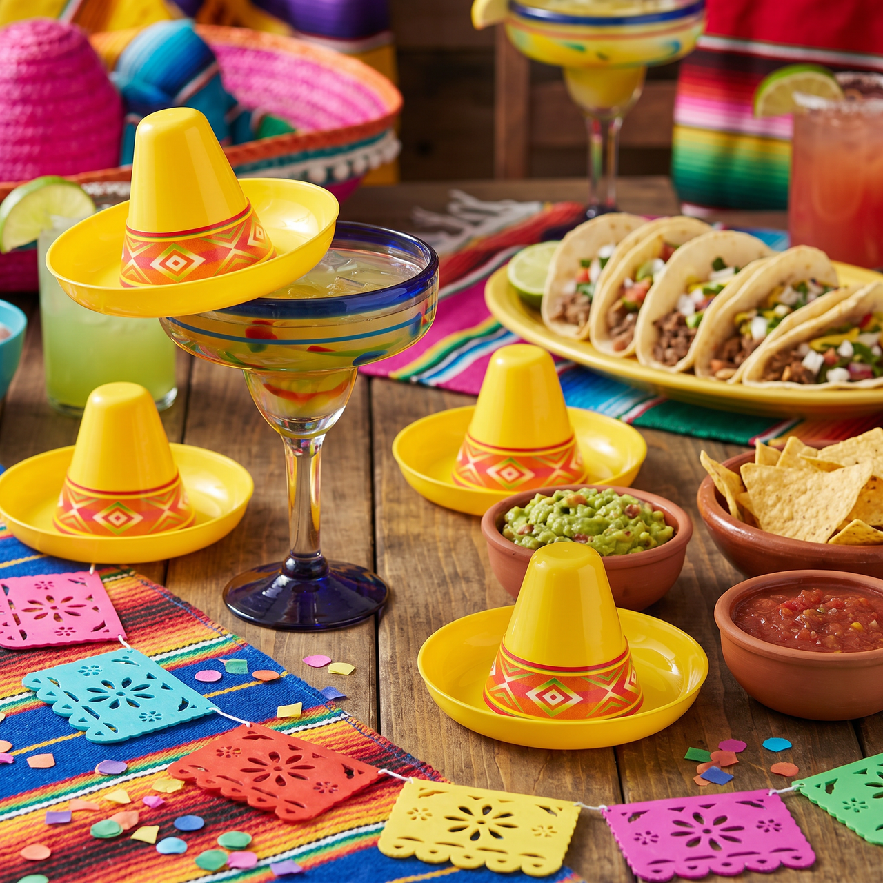 Fiesta Miniature Yellow Plastic Sombrero