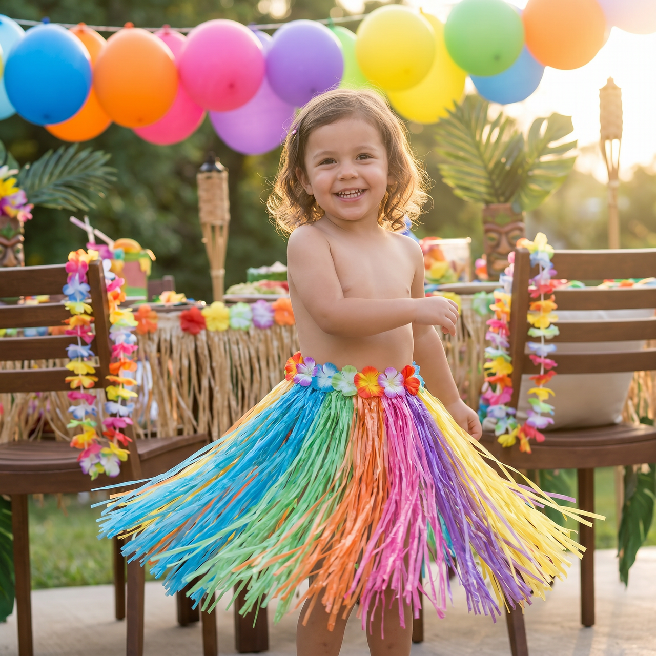 Luau Party Child Artificial Grass Hula Skirts